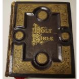 Victorian leather bound Holy Bible