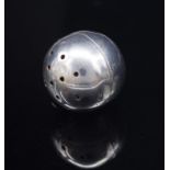 Edwardian sterling silver perfume ball pendant
