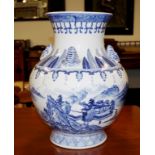 Chinese blue & white ceramic floor vase