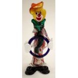 Murano glass clown figurine