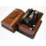 Vintage Edison wood cased 'Fireside' phonograph