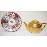 Good Noritake hand painted gilt teapot