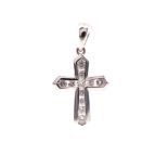 Diamond set 18ct white gold cross