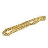 Two tone 14ct gold chain necklace