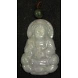 Chinese hard stone Buddha pendant