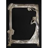 Art Nouveau style silver plate photo frame
