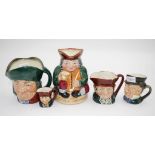 Five various Royal Doulton character jugs