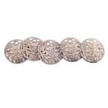 Five hall marked sterling silver buttons