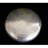 Sterling silver round tobacco tin