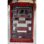 Small Chinese hardwood display cabinet