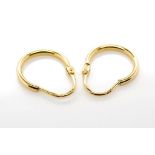 9ct yellow gold hoop earrings