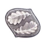 A well made silver leaf brooch