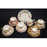 Five various Royal Albert trios