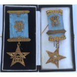 Two 9ct gold Masonic medals