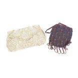 Two antique beaded purses