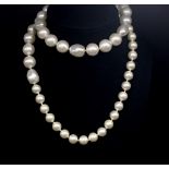 Faux pearl opera length necklace