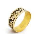 William IV 18ct yellow gold memento mori ring