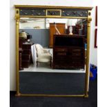 Large Empire style gilt framed mirror