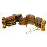 Collection vintage Borneo longhouse containers