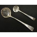 George III sterling silver tea strainer