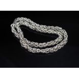 Sterling silver "Byzantine" chain link necklace