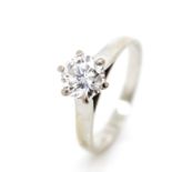 0.92ct Diamond set 18ct white gold and platinum