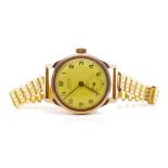 9ct two tone gold Buren grand prix watch