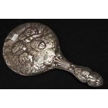 Sterling silver hand mirror