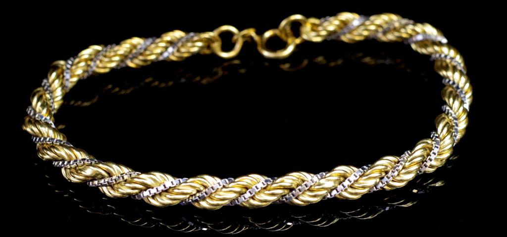 Two tone gold bracelet - Image 3 of 4