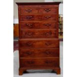 George III mahogany chest on chest