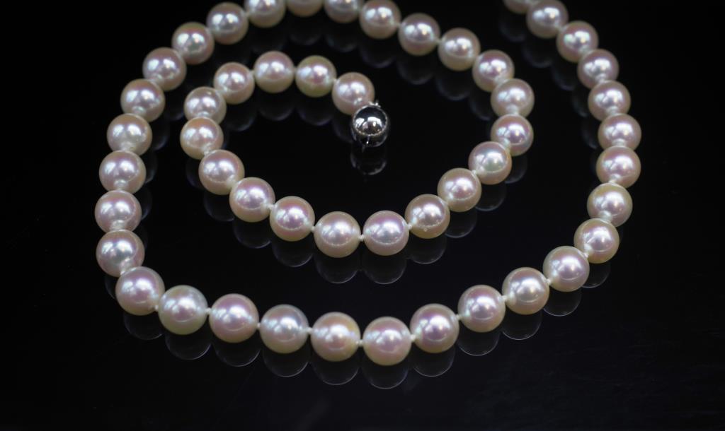 8mm Akoya pearl princess length necklace
