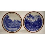 Two Royal Doulton Australian scene plates