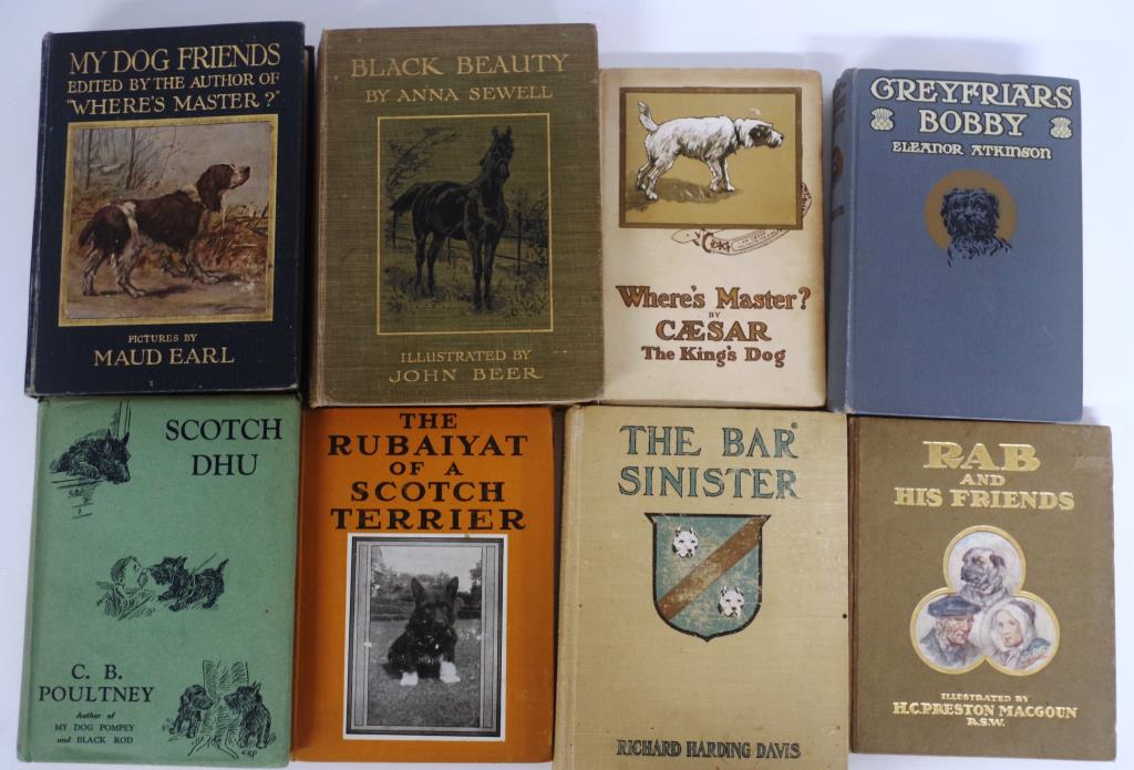 Eight vintage books