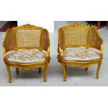 Pair of Louis XV style armchairs