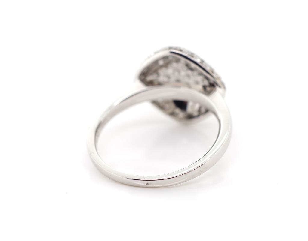 Pave diamond and 18ct white gold ring - Image 4 of 4