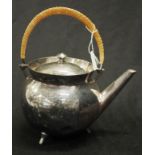 Dresser style silver plate cauldron teapot