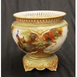 Royal Worcester handpainted jardiniere