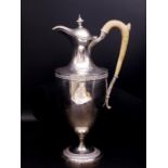 Neoclassical silver claret jug