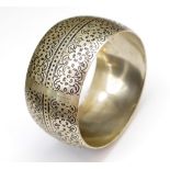 Early 20th C. Oriental niello and metal bangle