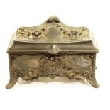 Vintage W.B. USA metal jewellery casket