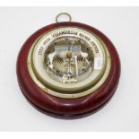 Dutch wood framed wall barometer