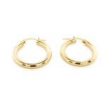 9ct yellow gold hoop earrings