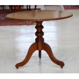 Round cedar tripod table