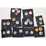 Collection vintage tin lapel badges