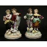 Two late 19th C Oldest Volkstedt figure groups