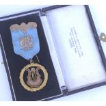 A 9ct gold Masonic badge