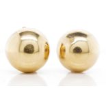 Vintage 9ct yellow gold dome clip earrings