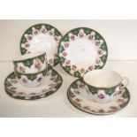 Three Royal Worcester hand painted trios