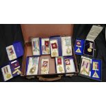 Collection boxed Masonic gilded silver Medals