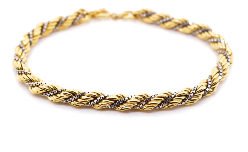 Two tone gold bracelet